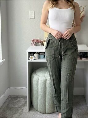 Splendid Olive Green Drawstring Utility Pants